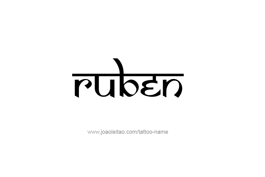 Tattoo Design  Name Ruben   