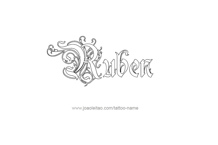 Tattoo Design  Name Ruben   