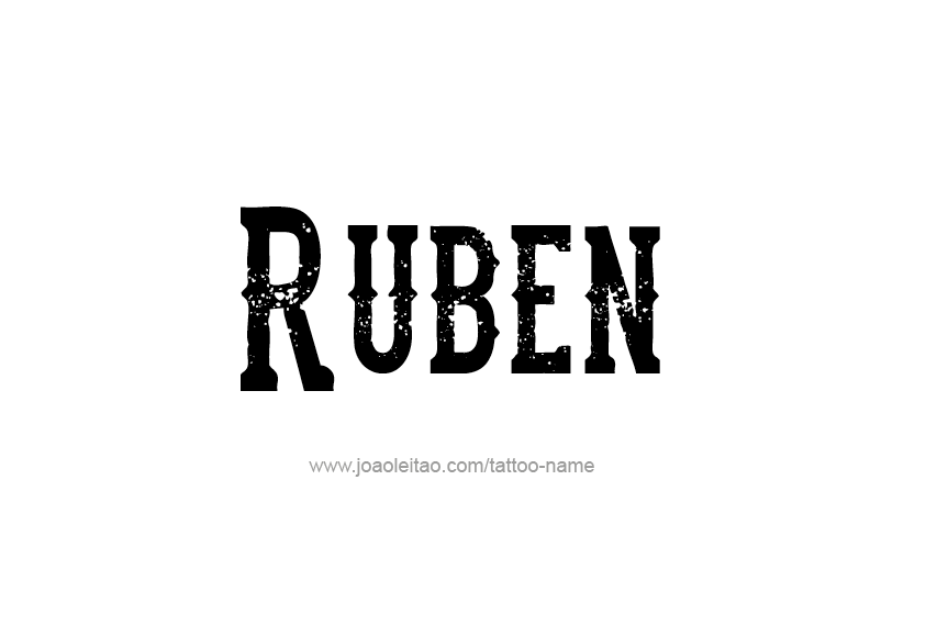 Tattoo Design  Name Ruben   