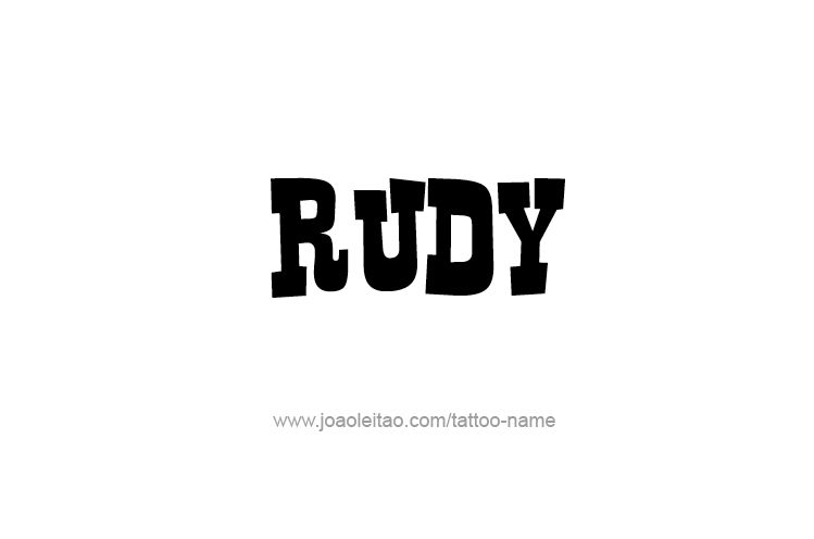 Tattoo Design  Name Rudy   