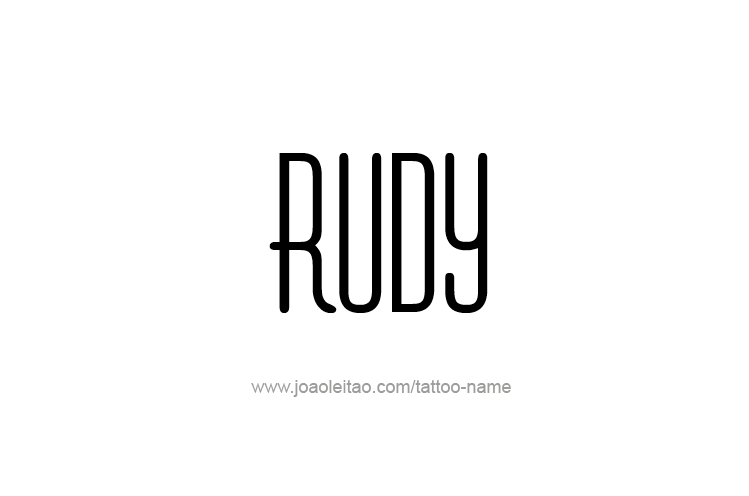 Tattoo Design  Name Rudy   