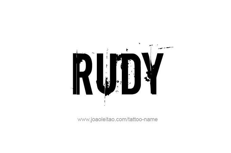 Tattoo Design  Name Rudy   