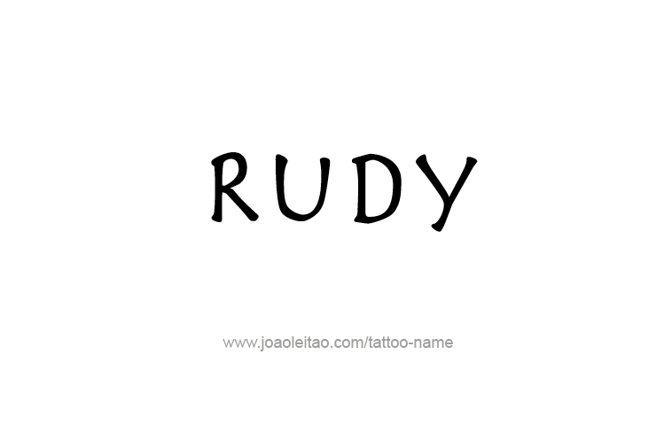 Tattoo Design  Name Rudy   