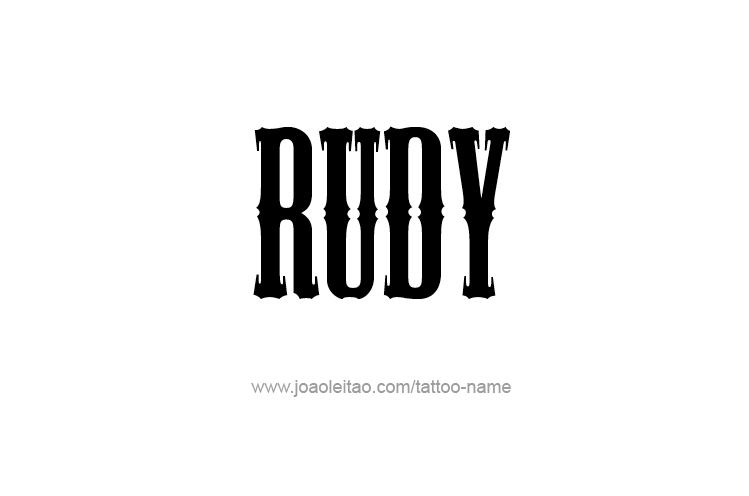 Tattoo Design  Name Rudy   