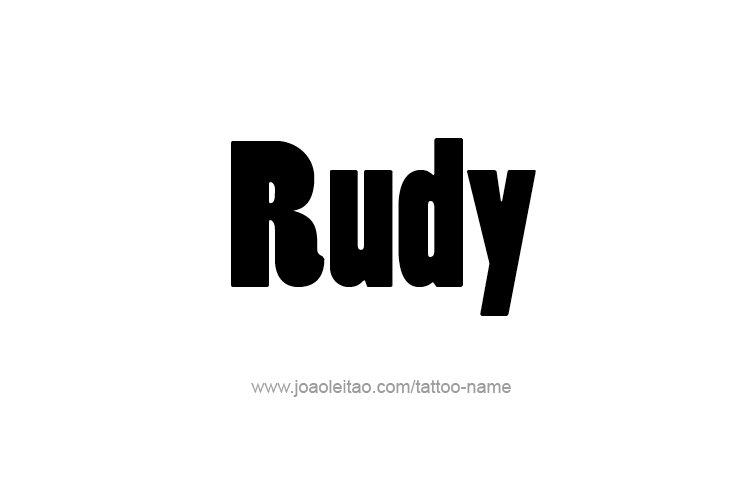 Tattoo Design  Name Rudy   