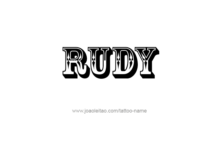 Tattoo Design  Name Rudy   