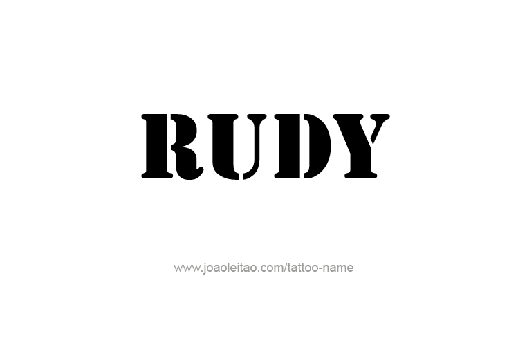 Tattoo Design  Name Rudy   