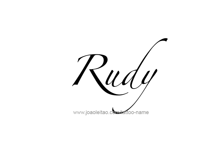 Tattoo Design  Name Rudy   