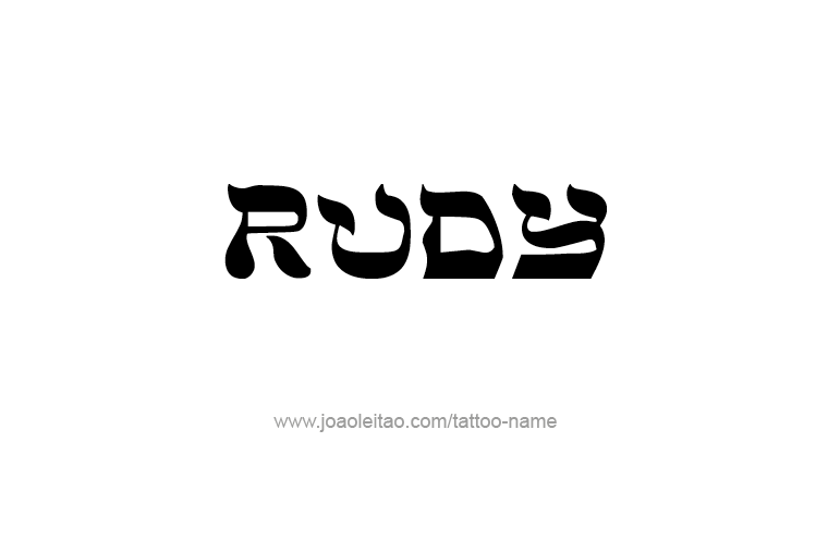 Tattoo Design  Name Rudy   