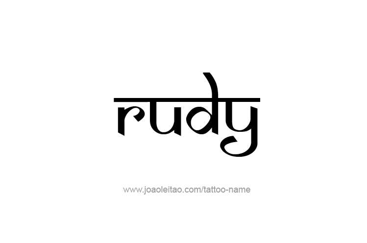 Tattoo Design  Name Rudy   