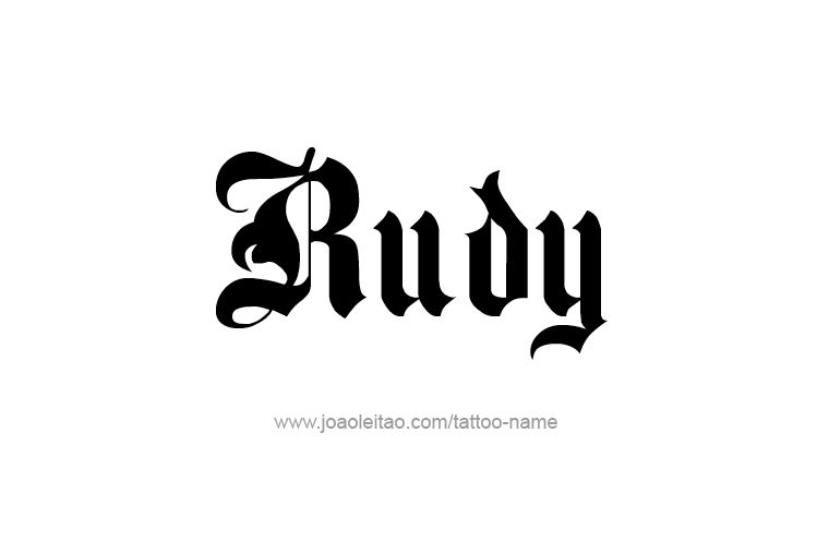 Tattoo Design  Name Rudy   