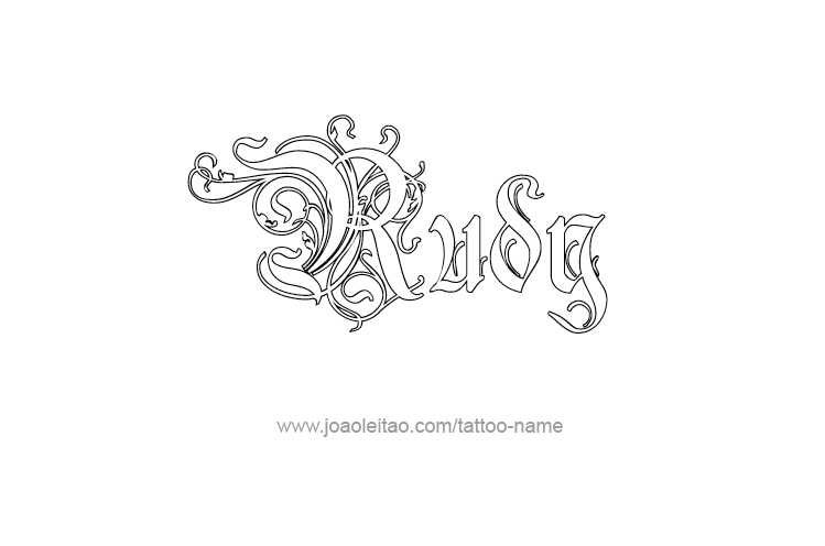 Tattoo Design  Name Rudy   