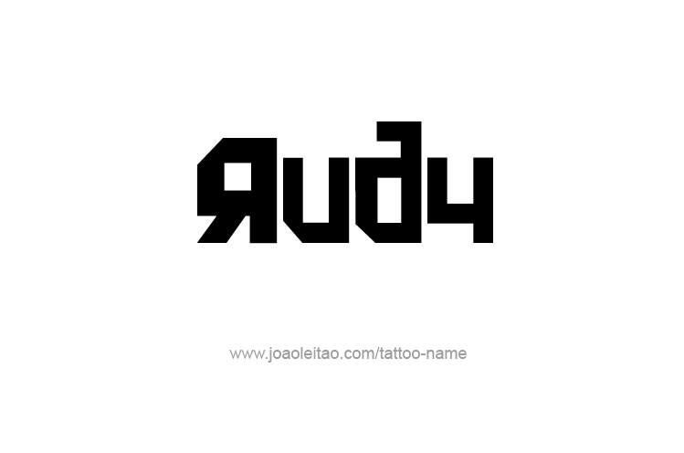 Tattoo Design  Name Rudy   