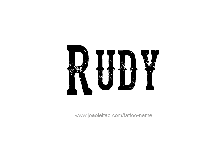 Tattoo Design  Name Rudy   