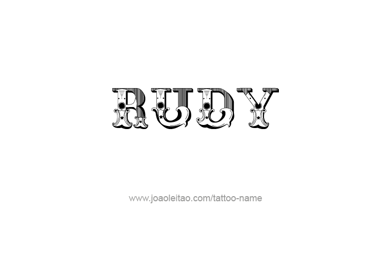 Tattoo Design  Name Rudy   