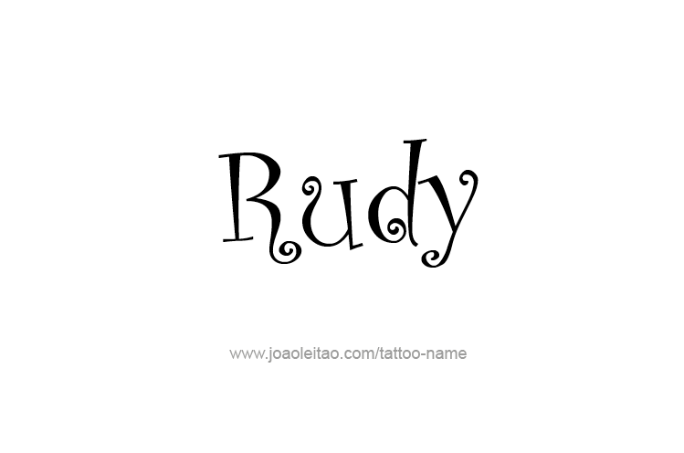 Tattoo Design  Name Rudy   