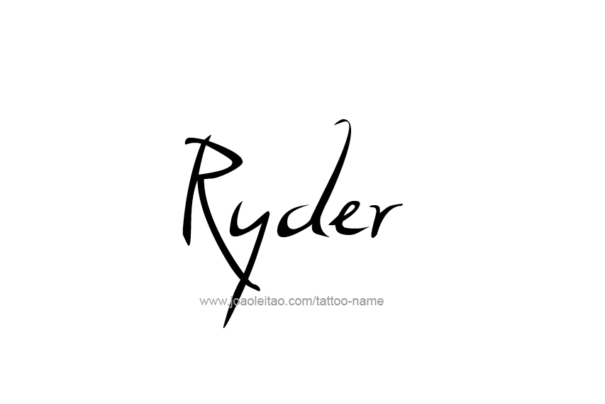 Tattoo Design  Name Ryder   