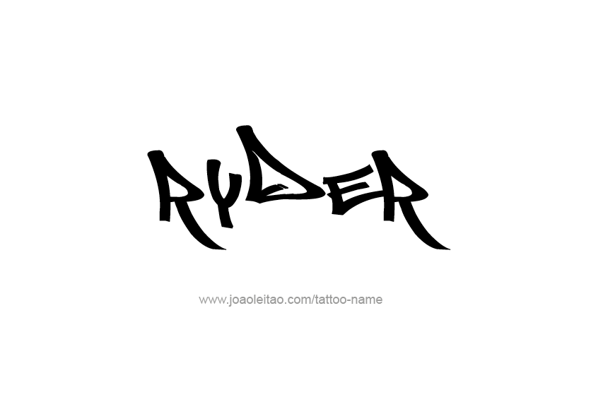 Tattoo Design  Name Ryder   