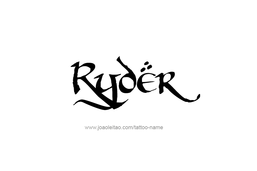 Tattoo Design  Name Ryder   