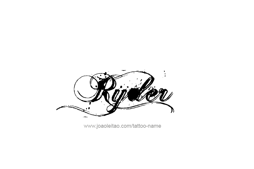 Tattoo Design  Name Ryder   