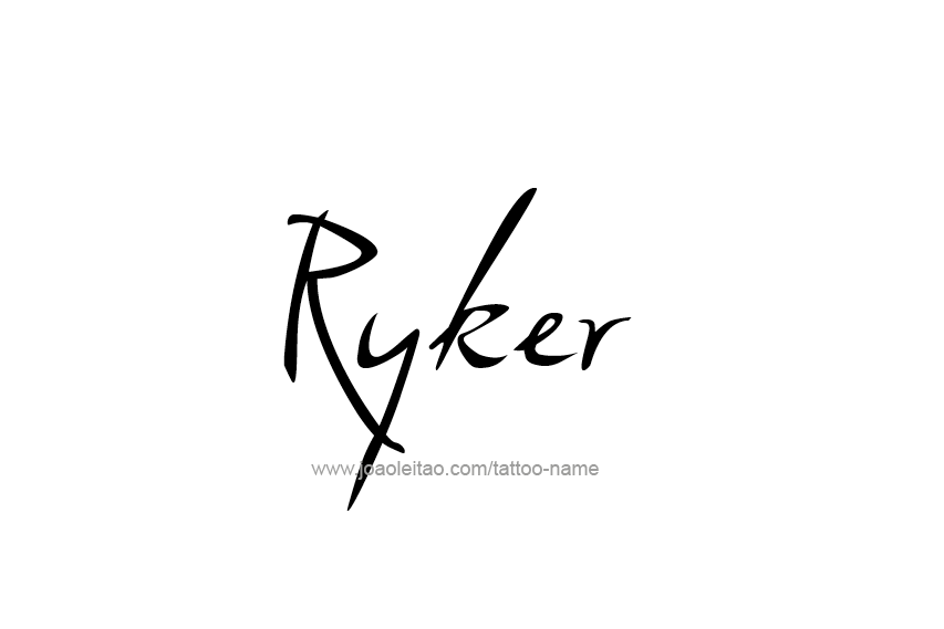 Tattoo Design  Name Ryker   