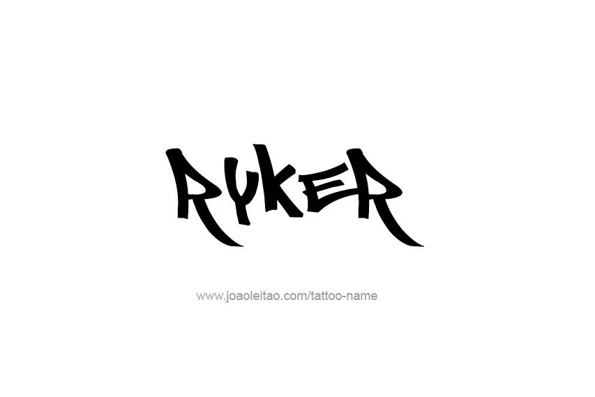 Tattoo Design  Name Ryker   