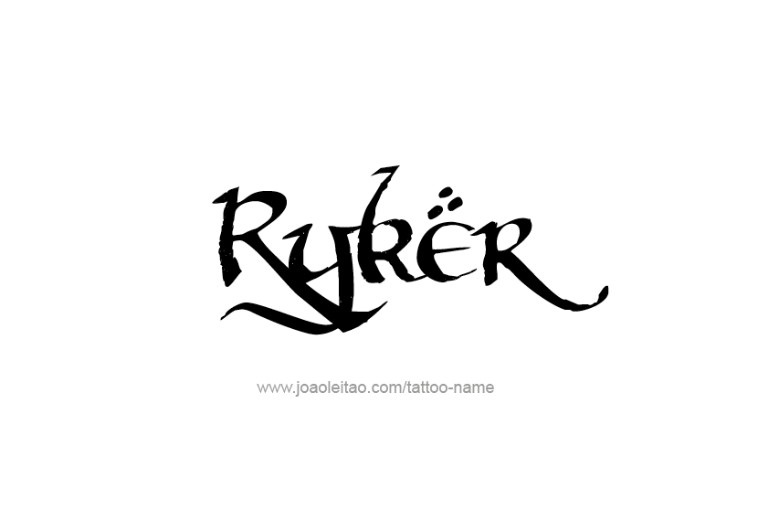 Tattoo Design  Name Ryker   