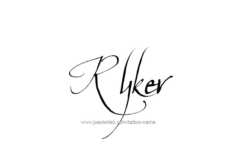 Tattoo Design  Name Ryker   