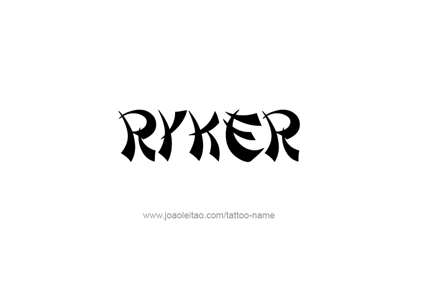 Tattoo Design  Name Ryker
