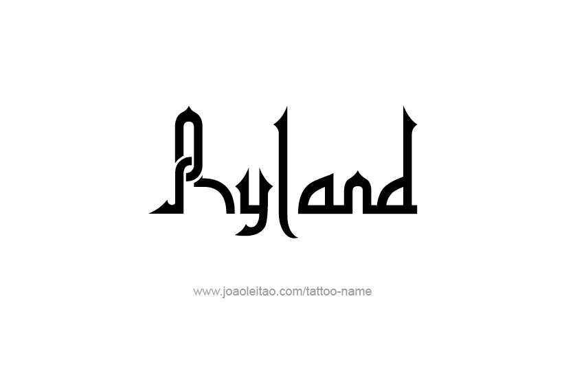 Tattoo Design  Name Ryland   