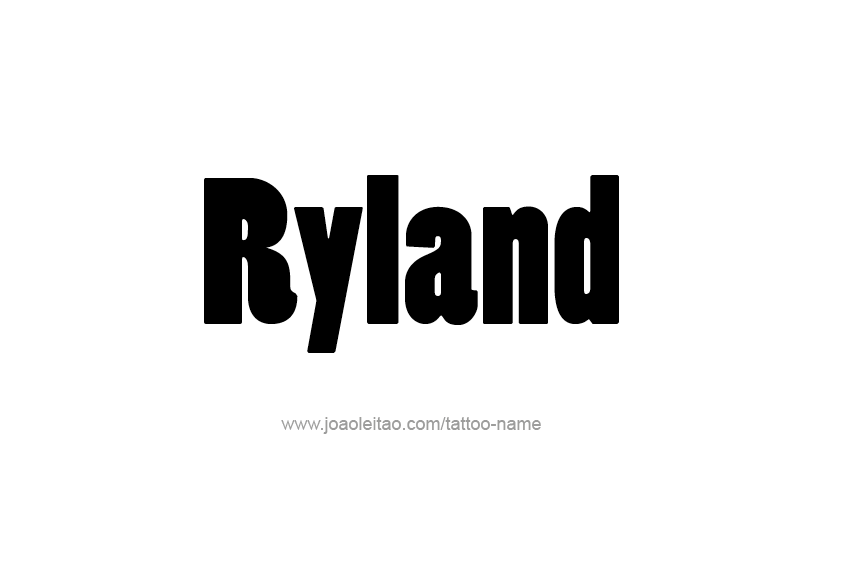 Tattoo Design  Name Ryland   