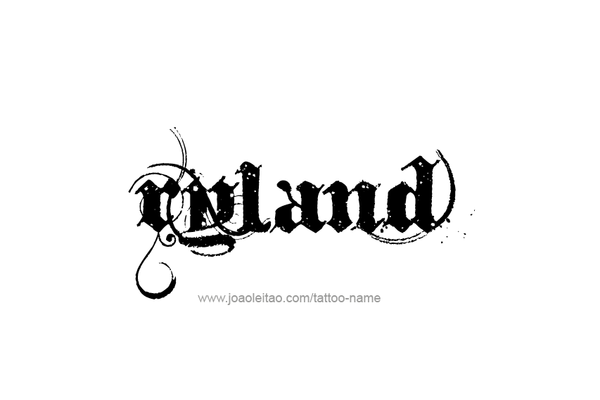 Tattoo Design  Name Ryland   