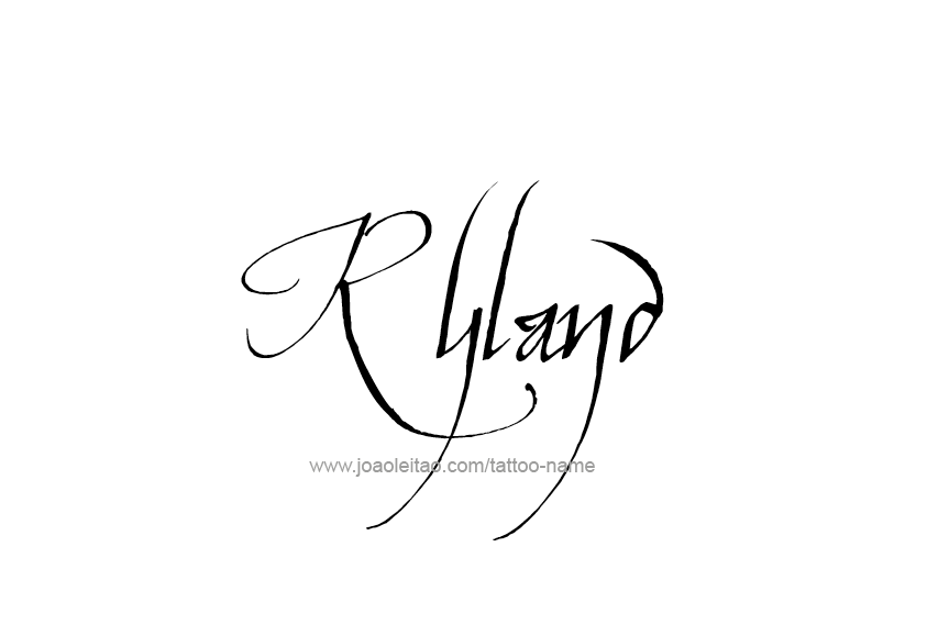 Tattoo Design  Name Ryland   