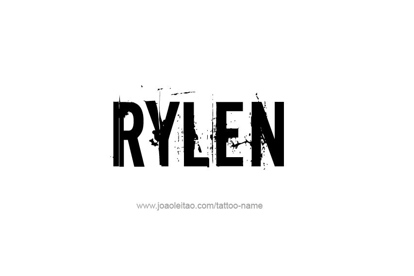 Tattoo Design  Name Rylen   