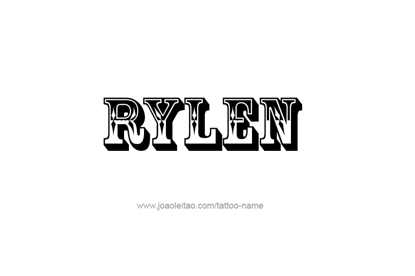 Tattoo Design  Name Rylen   