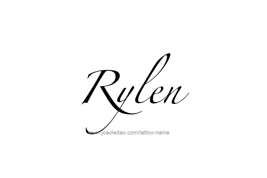 Tattoo Design  Name Rylen   