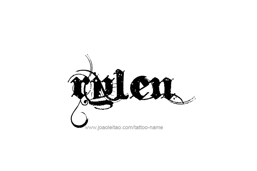 Tattoo Design  Name Rylen   