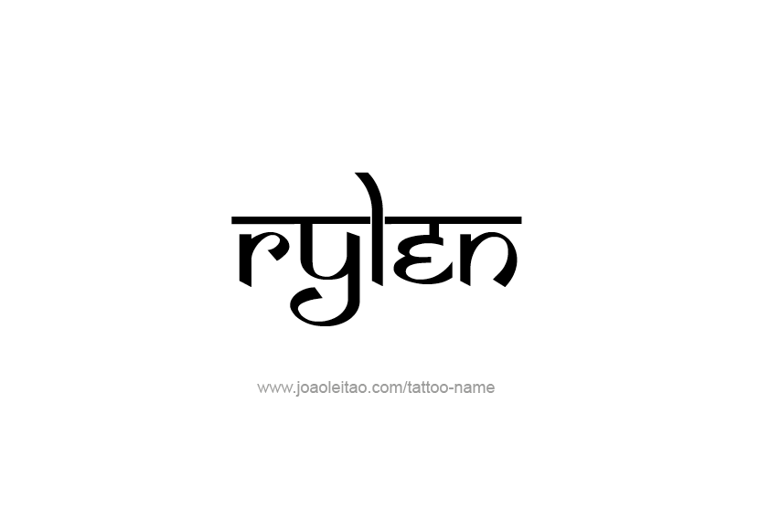 Tattoo Design  Name Rylen   