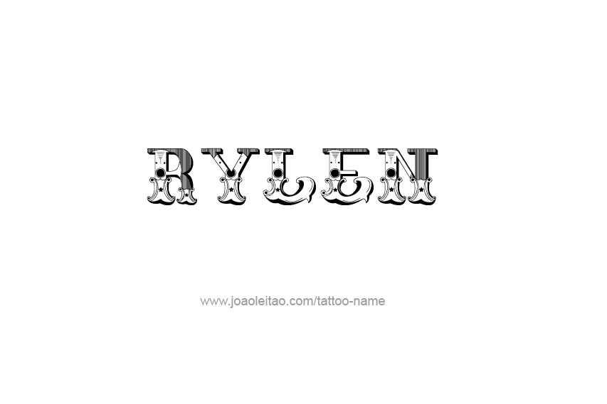 Tattoo Design  Name Rylen   