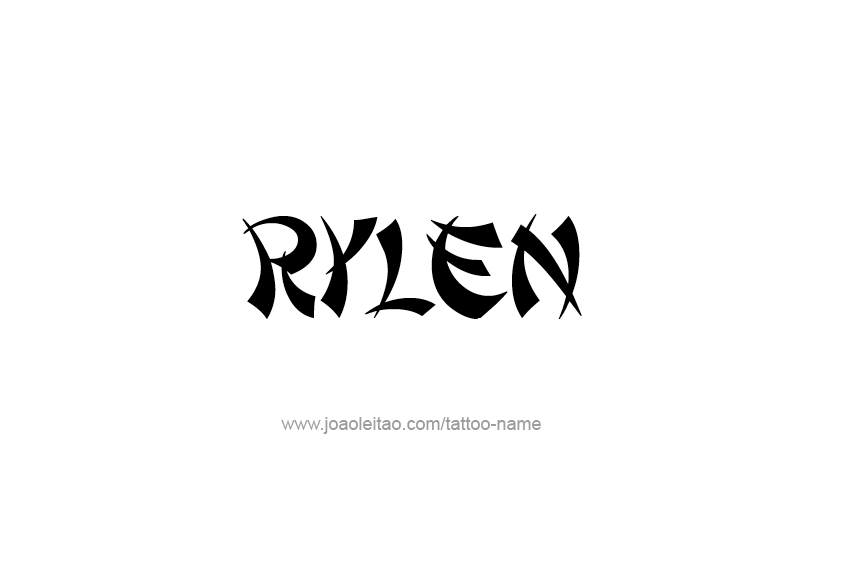 Tattoo Design  Name Rylen