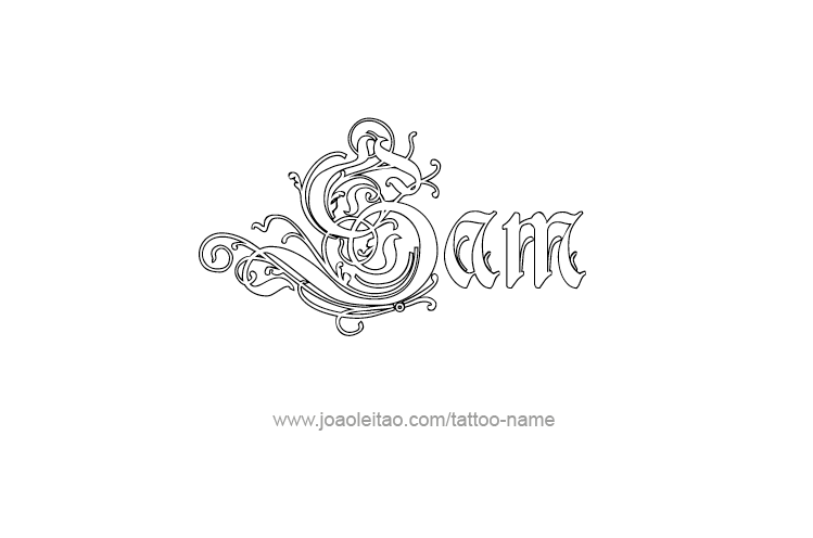 Tattoo Design  Name Sam   