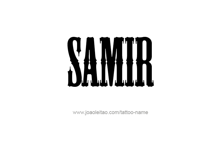 Tattoo Design  Name Samir   