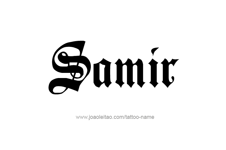 Tattoo Design  Name Samir   