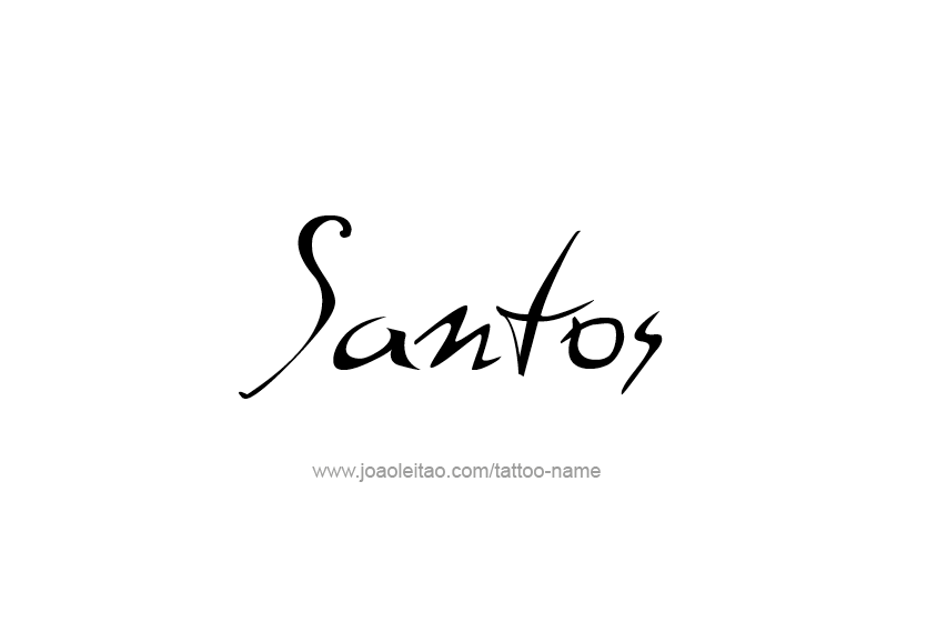 Tattoo Design  Name Santos   