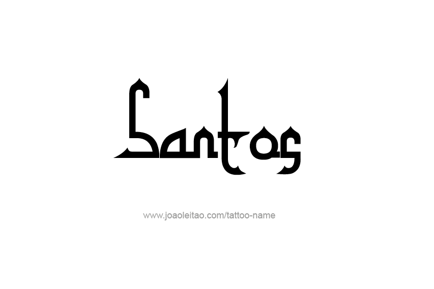 Tattoo Design  Name Santos   