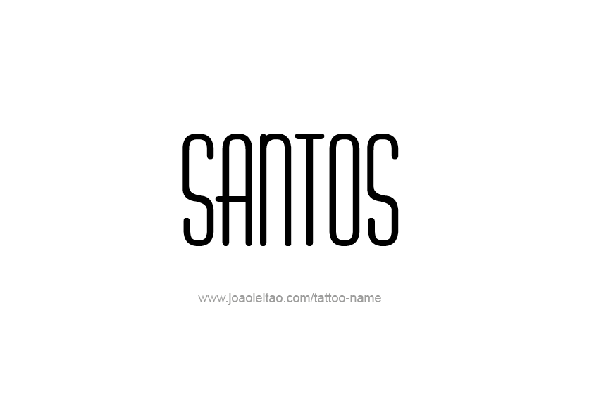 Tattoo Design  Name Santos   