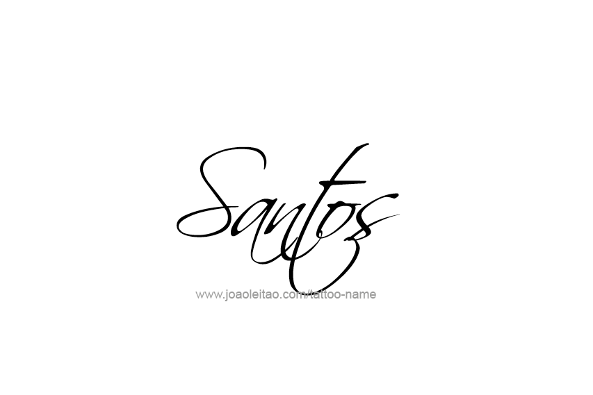 Tattoo Design  Name Santos   