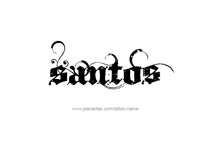 Tattoo Design  Name Santos   