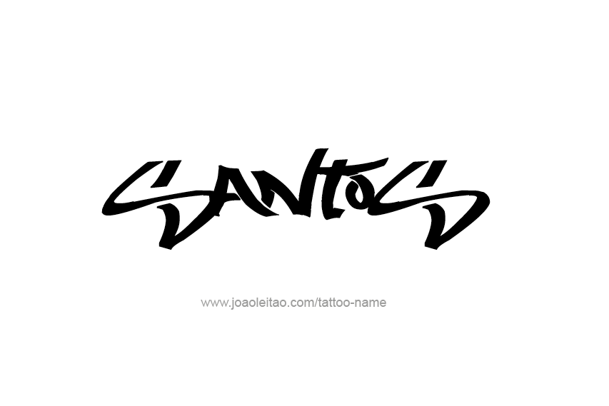 Tattoo Design  Name Santos   