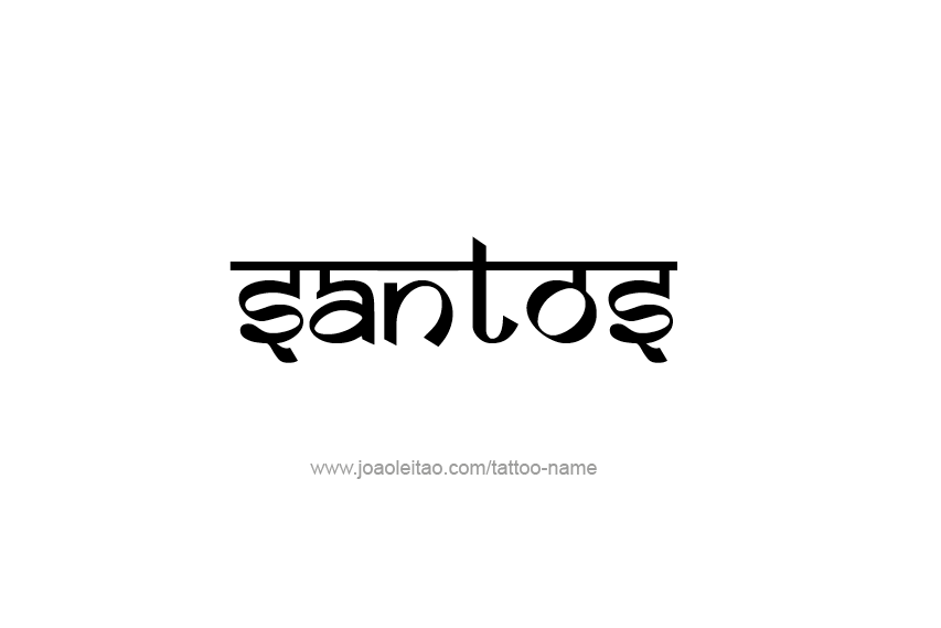 Tattoo Design  Name Santos   